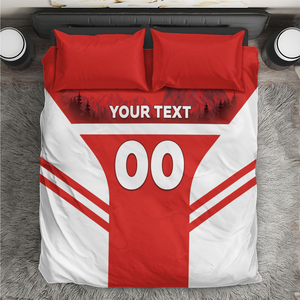 Custom Switzerland Football 2026 Bedding Set Swiss Alps Special Style