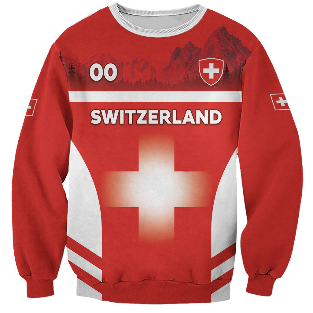 Custom Switzerland Football 2026 Sweatshirt Swiss Alps Special Style