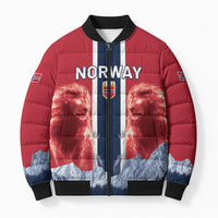 Custom Norway Football 2026 Bomber Puffer Jacket Norge On Top