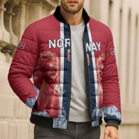 Custom Norway Football 2026 Bomber Puffer Jacket Norge On Top