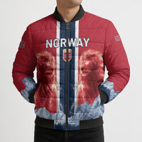 Custom Norway Football 2026 Bomber Puffer Jacket Norge On Top