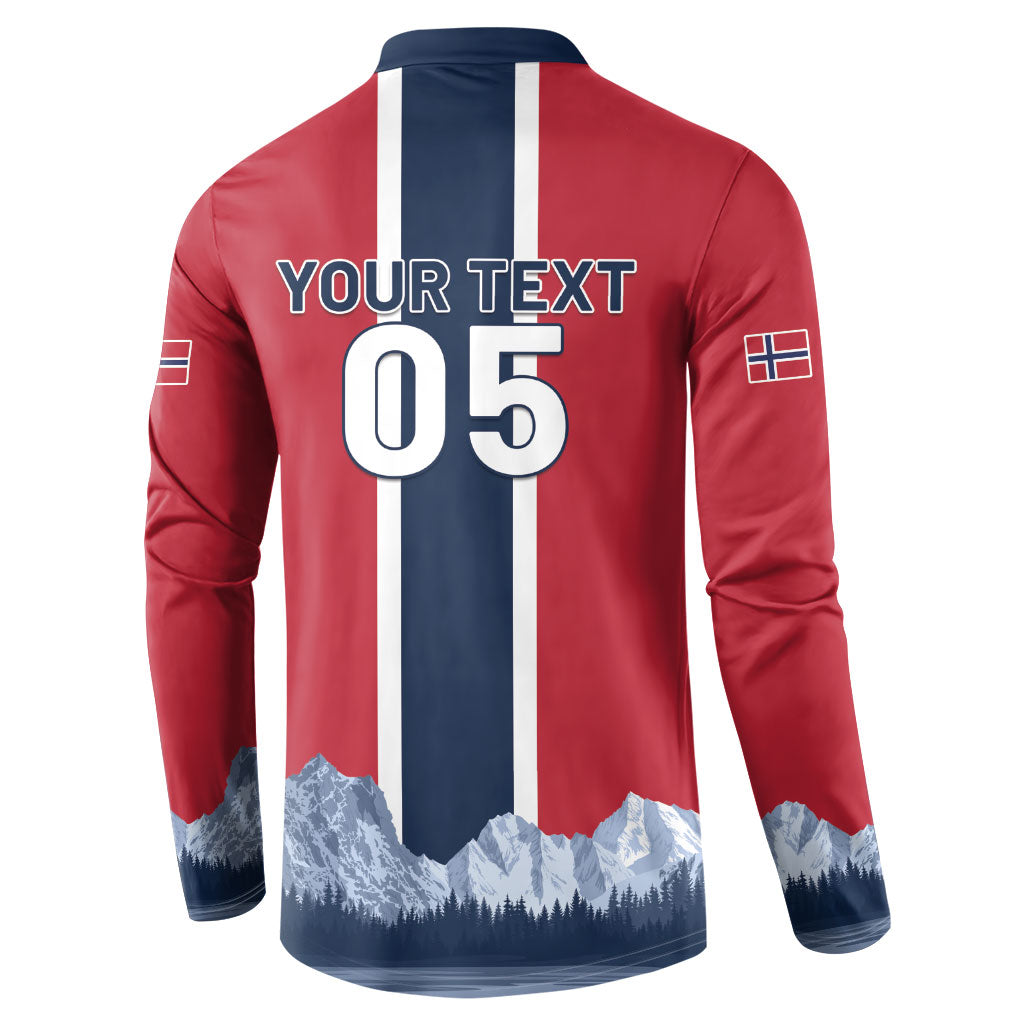 Custom Norway Football 2026 Button Sweatshirt Norge On Top