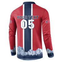 Custom Norway Football 2026 Button Sweatshirt Norge On Top