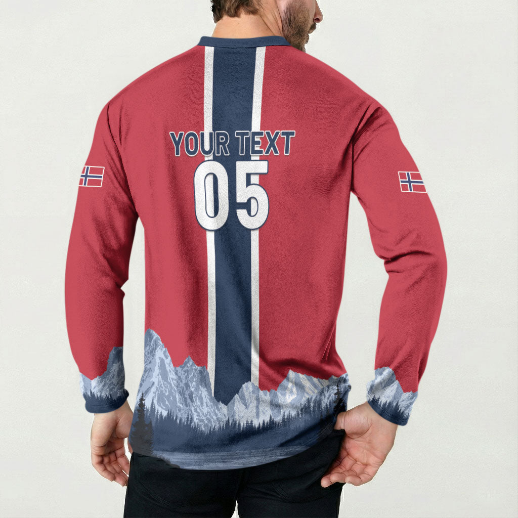Custom Norway Football 2026 Button Sweatshirt Norge On Top