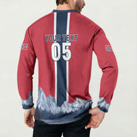Custom Norway Football 2026 Button Sweatshirt Norge On Top