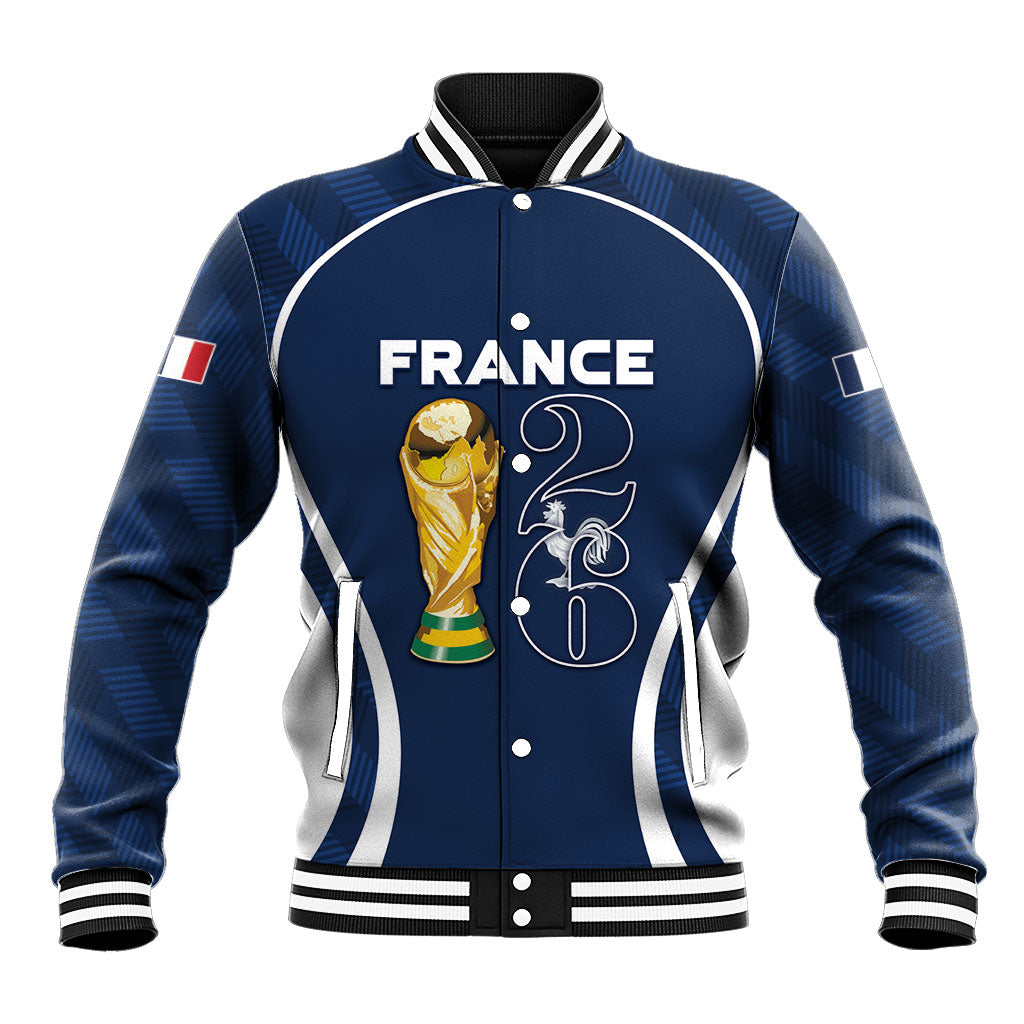 Custom France Football 2026 Baseball Jacket Road To Champions