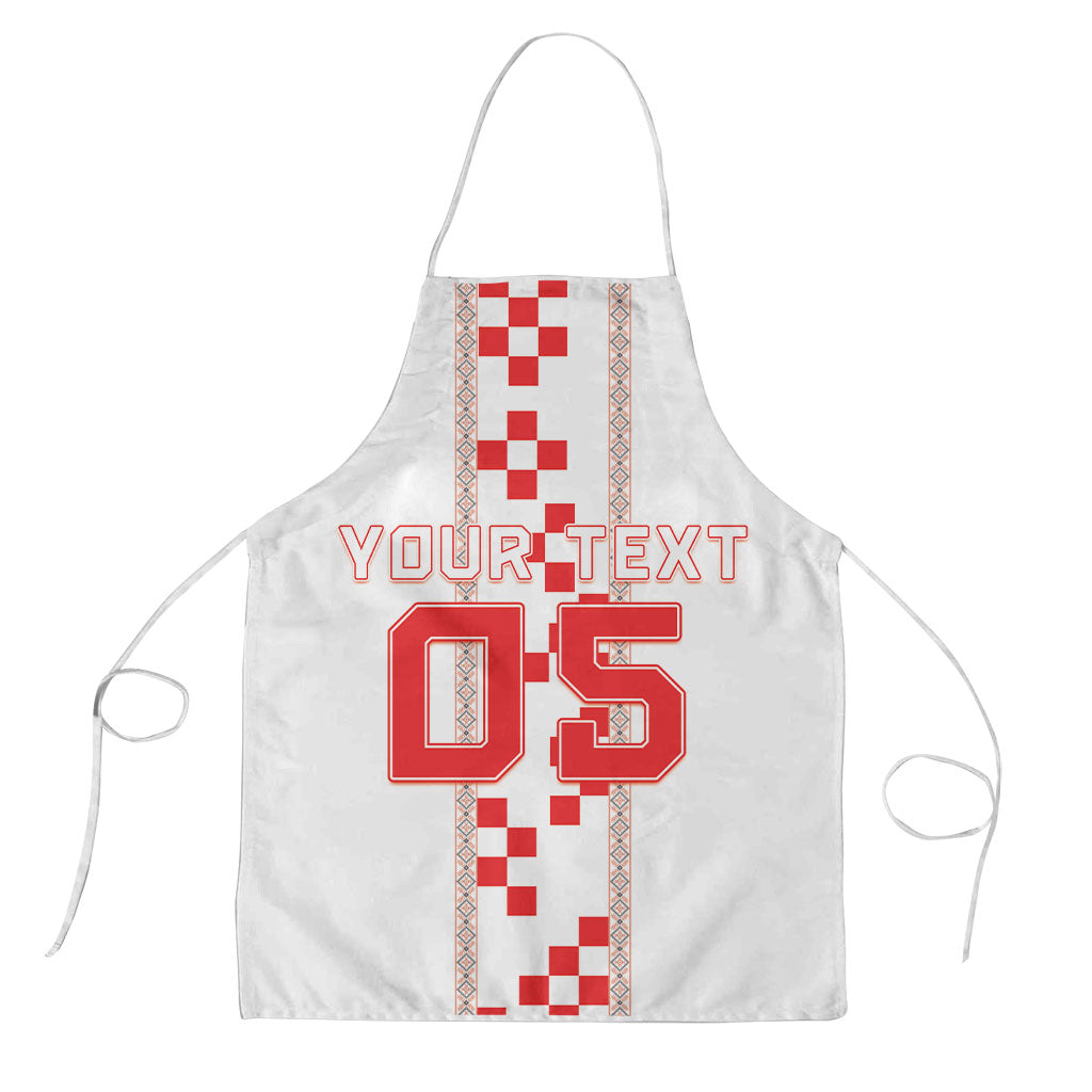 Custom Croatia Football 2026 Apron Hrvatska Vatreni Checkerboard Style
