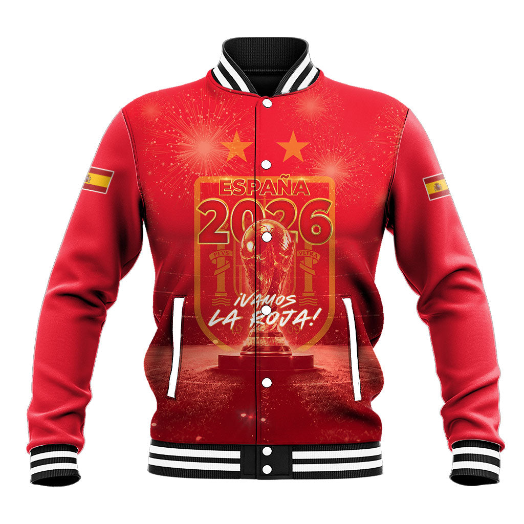 Custom World Football 2026 Spain Baseball Jacket iVamos La Roja