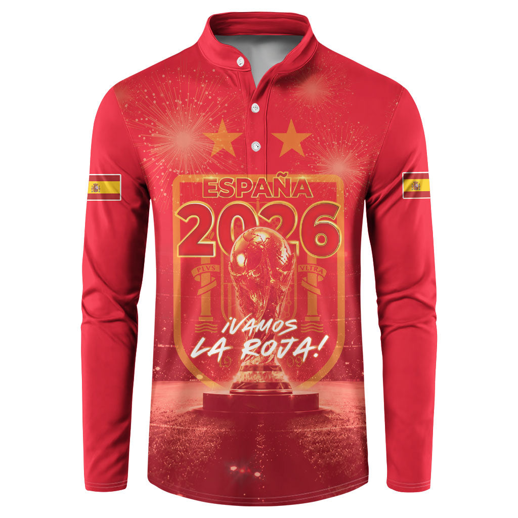 Custom World Football 2026 Spain Button Sweatshirt iVamos La Roja