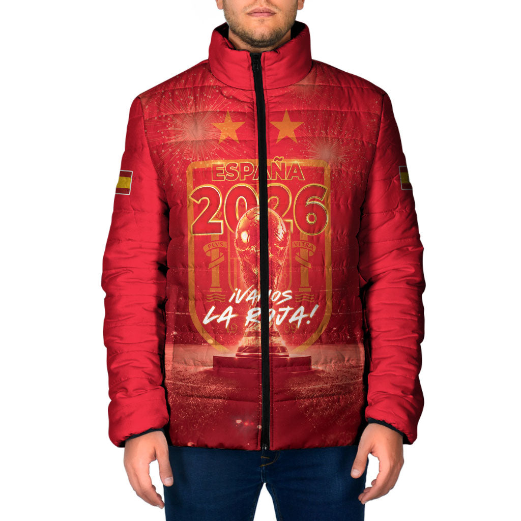 Custom World Football 2026 Spain Padded Jacket iVamos La Roja