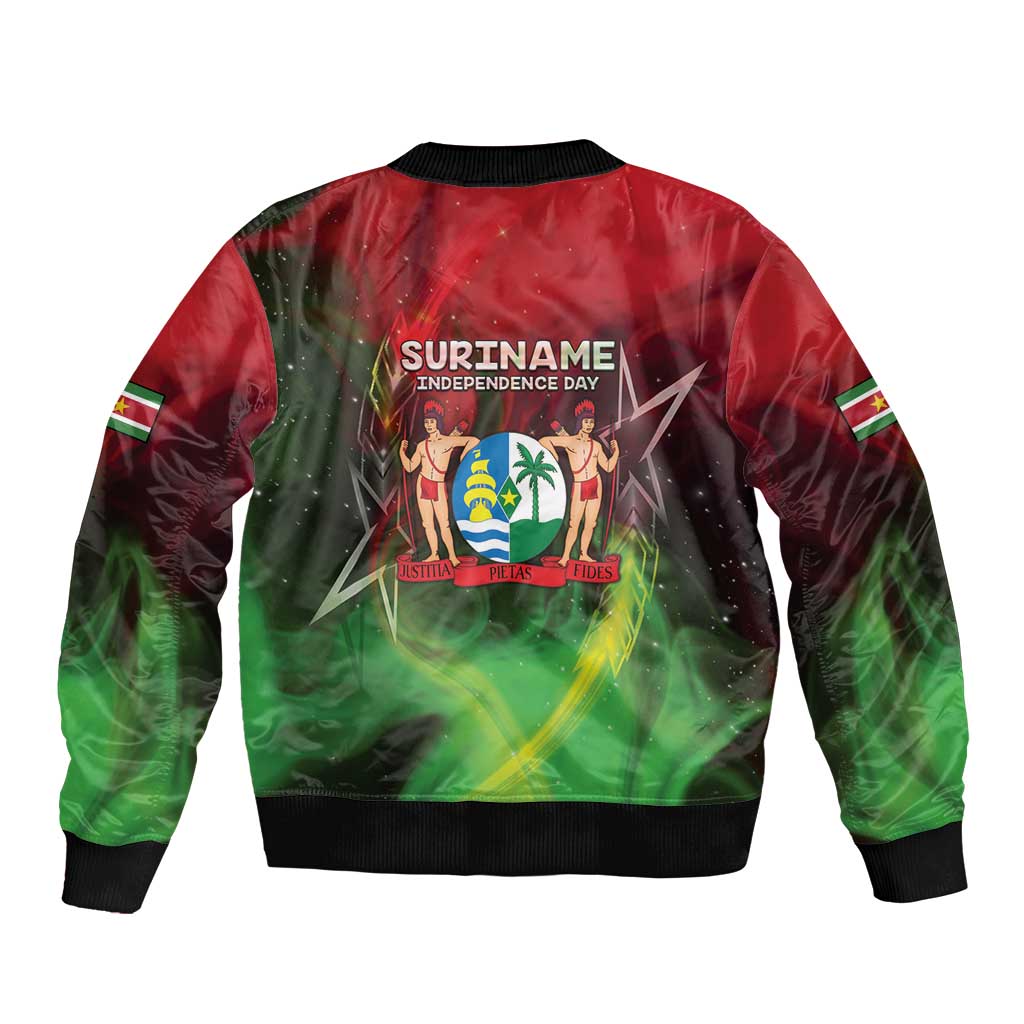 Suriname Independence Day Bomber Jacket Wan Switi Srefidensi Dey - Wonder Print Shop