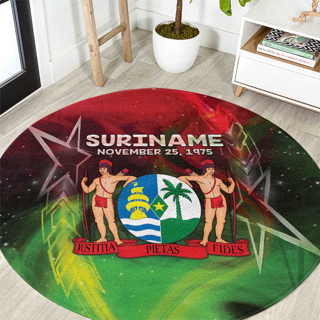 Suriname Independence Day Round Carpet Wan Switi Srefidensi Dey - Wonder Print Shop