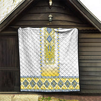 Ukrainian Tryzub Quilt Vyshyvanka Inspired Patterns White