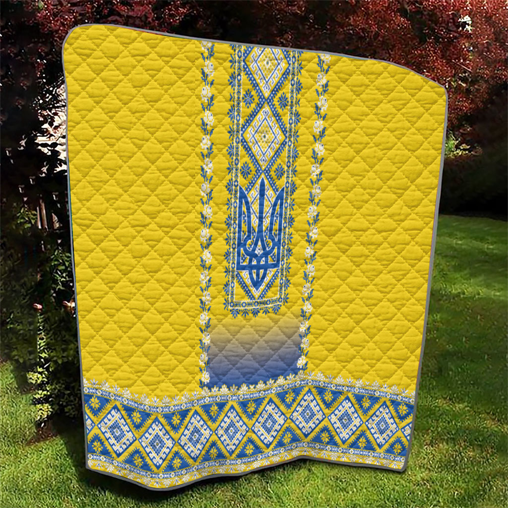 Ukrainian Tryzub Quilt Vyshyvanka Inspired Patterns Yellow