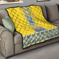 Ukrainian Tryzub Quilt Vyshyvanka Inspired Patterns Yellow
