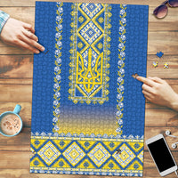Ukrainian Tryzub Puzzle Vyshyvanka Inspired Patterns Blue