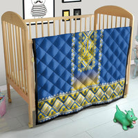 Ukrainian Tryzub Quilt Vyshyvanka Inspired Patterns Blue