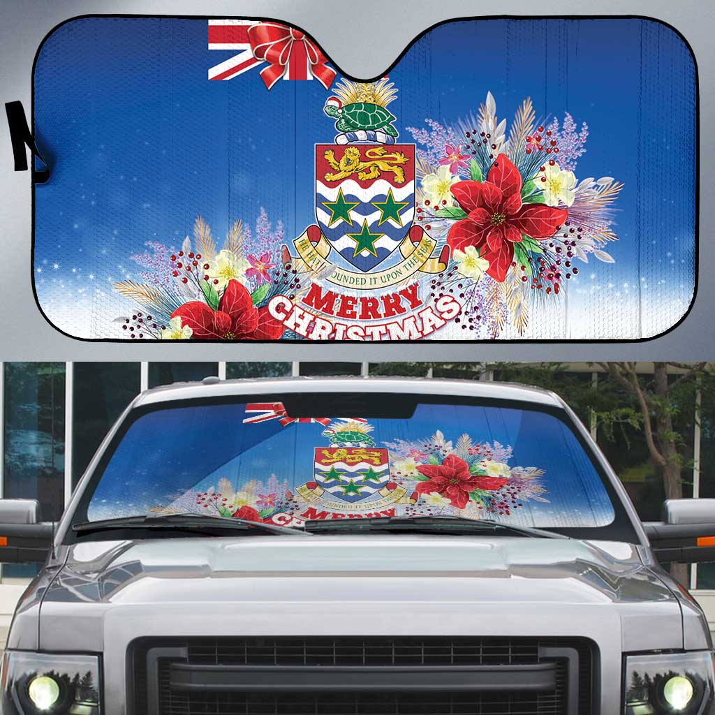Cayman Islands Christmas Auto Sun Shade Coquette Bow Xmas Vibe - Wonder Print Shop