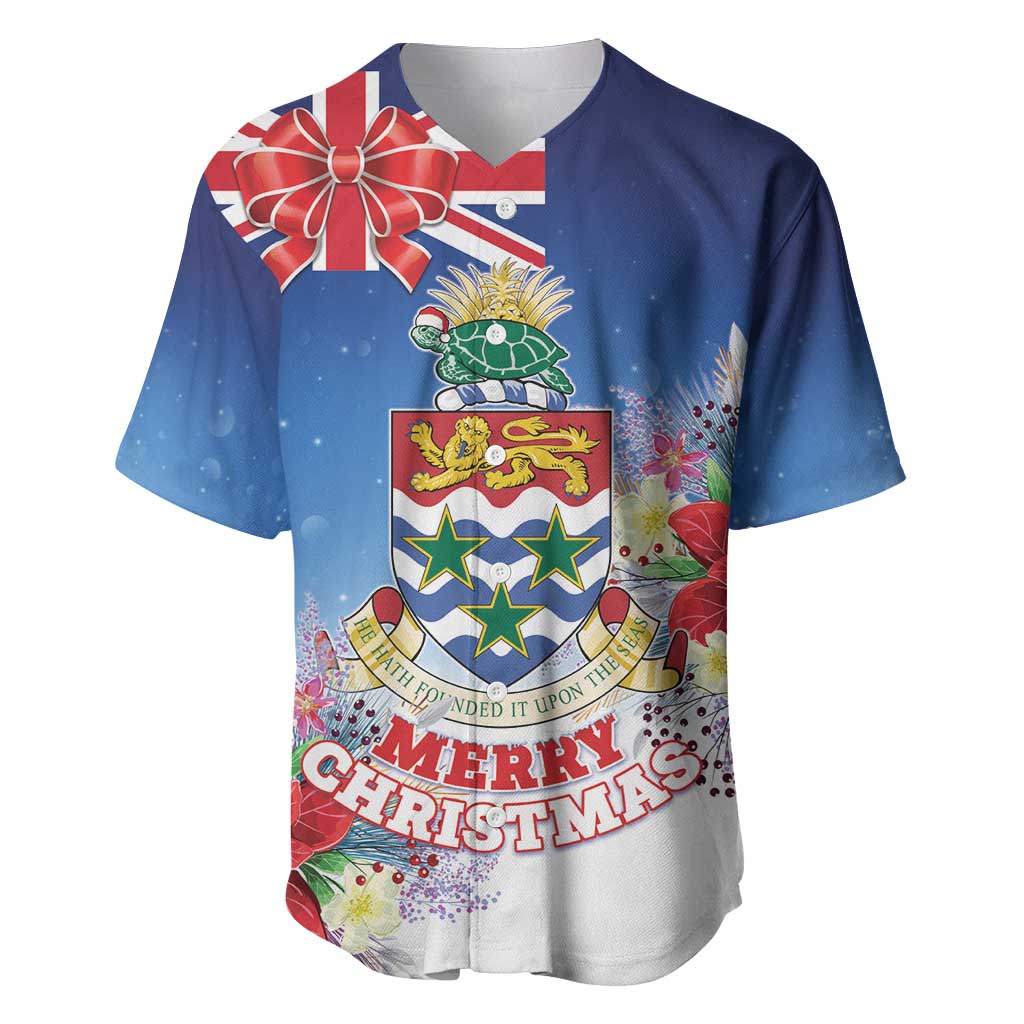 Cayman Islands Christmas Baseball Jersey Coquette Bow Xmas Vibe - Wonder Print Shop