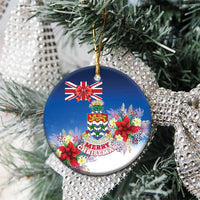 Cayman Islands Christmas Ceramic Ornament Coquette Bow Xmas Vibe - Wonder Print Shop