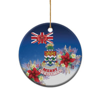 Cayman Islands Christmas Ceramic Ornament Coquette Bow Xmas Vibe - Wonder Print Shop