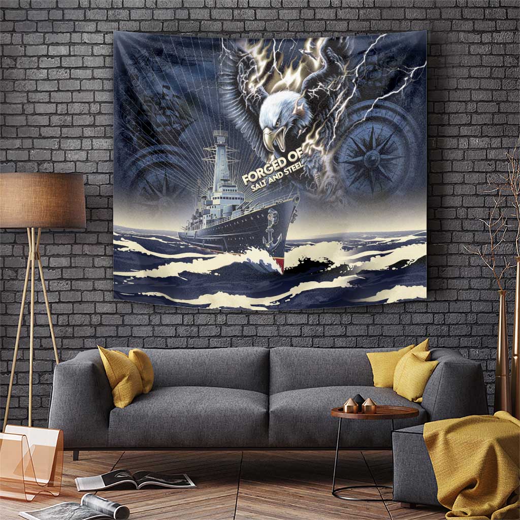 Navy Veteran 250th Anniversary Tapestry Forged Of Salt And Steel - Wonder Print Shop