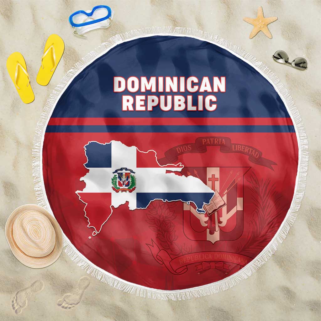 Dominican Republic Beach Blanket Dominicana Flag Map