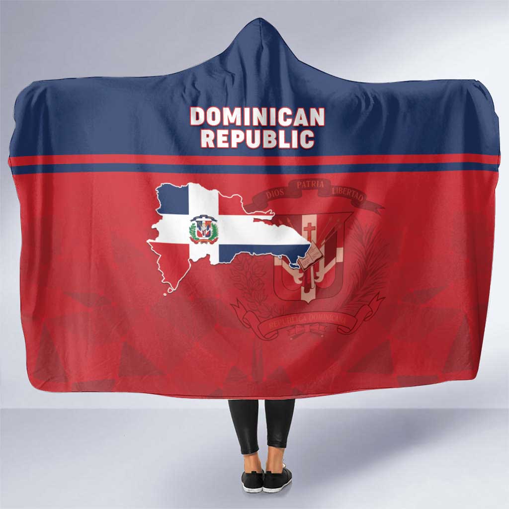 Dominican Republic Hooded Blanket Dominicana Flag Map