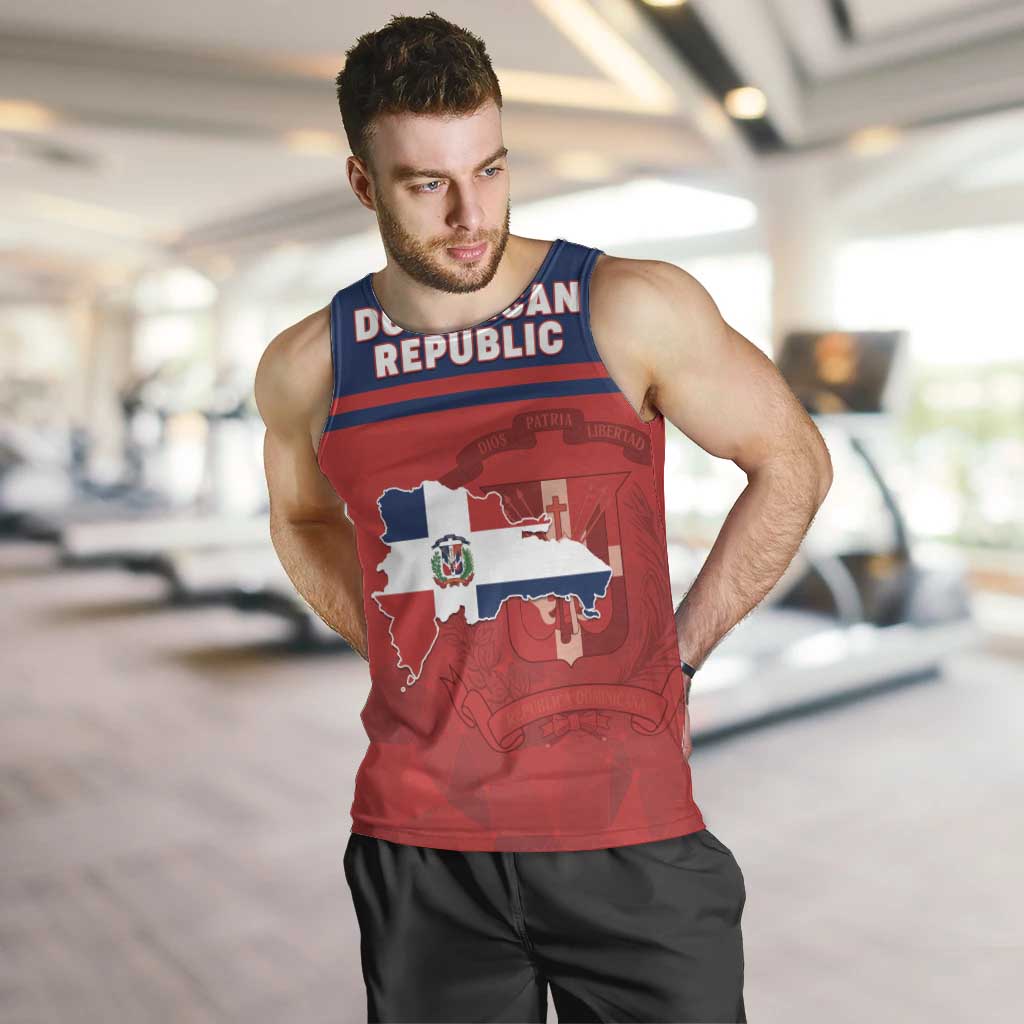 Personalized Dominican Republic Men Tank Top Dominicana Flag Map