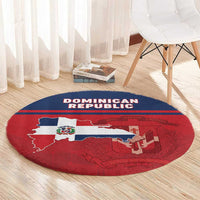 Dominican Republic Round Carpet Dominicana Flag Map