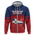 Personalized Dominican Republic Zip Hoodie Dominicana Flag Map