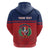 Personalized Dominican Republic Zip Hoodie Dominicana Flag Map