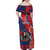 Personalized Dominican Republic Family Matching Off Shoulder Maxi Dress and Hawaiian Shirt Bayahibe Rose Unique Style