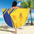 Barbados Gold Trident Beach Blanket With Coat Of Arms