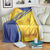 Barbados Gold Trident Blanket With Coat Of Arms