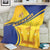 Barbados Gold Trident Blanket With Coat Of Arms