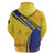 Barbados Gold Trident Zip Hoodie With Coat Of Arms