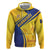 Barbados Gold Trident Zip Hoodie With Coat Of Arms