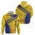 Barbados Gold Trident Zip Hoodie With Coat Of Arms