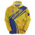 Barbados Gold Trident Zip Hoodie With Coat Of Arms