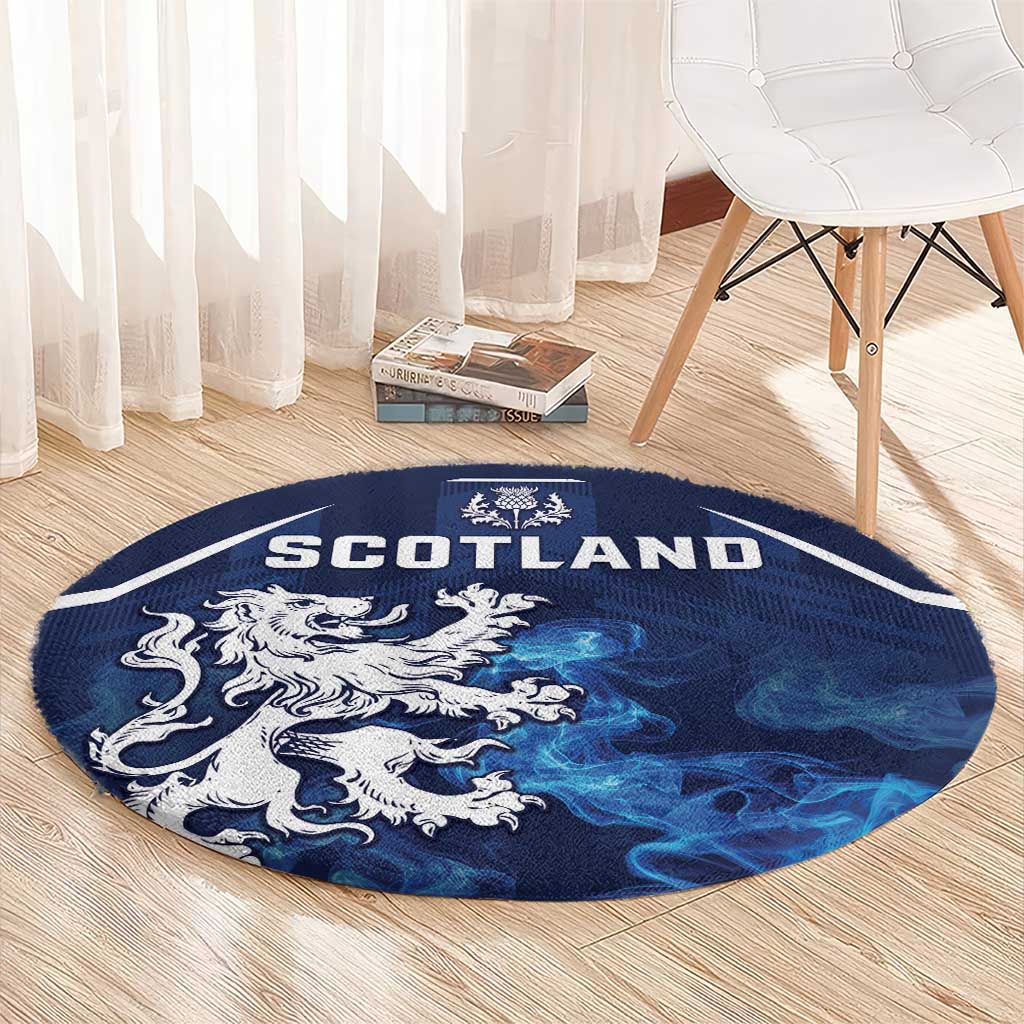 Scotland Rugby Round Carpet Go Scottish Thistle Unique Style