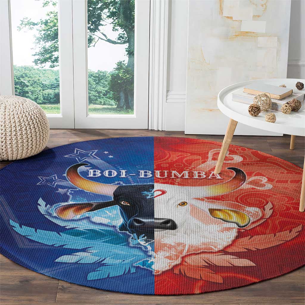 Brazil Folklore Festival Round Carpet Boi Bumba - Wonder Print Shop
