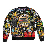 Raised On Hip Hop Bomber Jacket Graffiti Art Style - Wonder Print Shop
