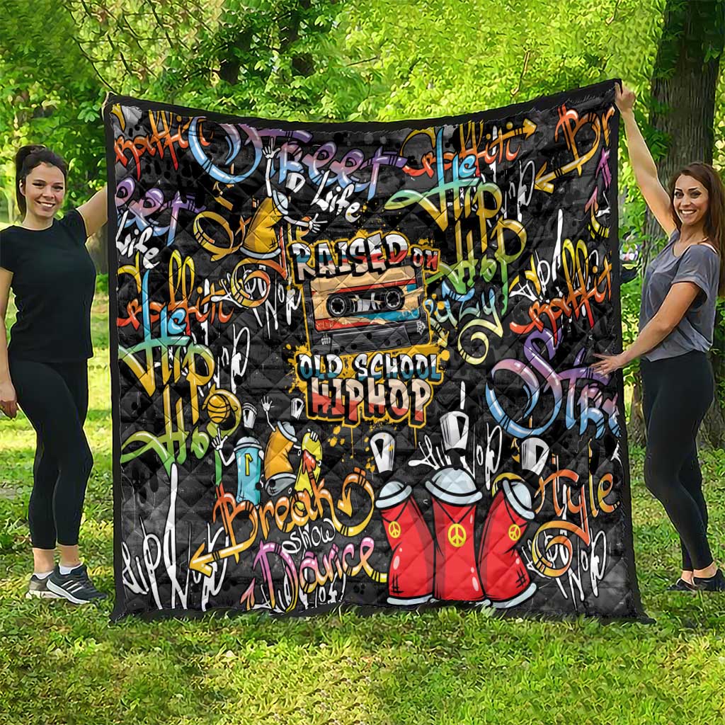 Raised On Hip Hop Quilt Graffiti Art Style - Wonder Print Shop