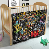Raised On Hip Hop Quilt Graffiti Art Style - Wonder Print Shop
