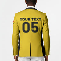Custom Ghana Football 2026 Blazer Black Stars Never Fall Yellow Version