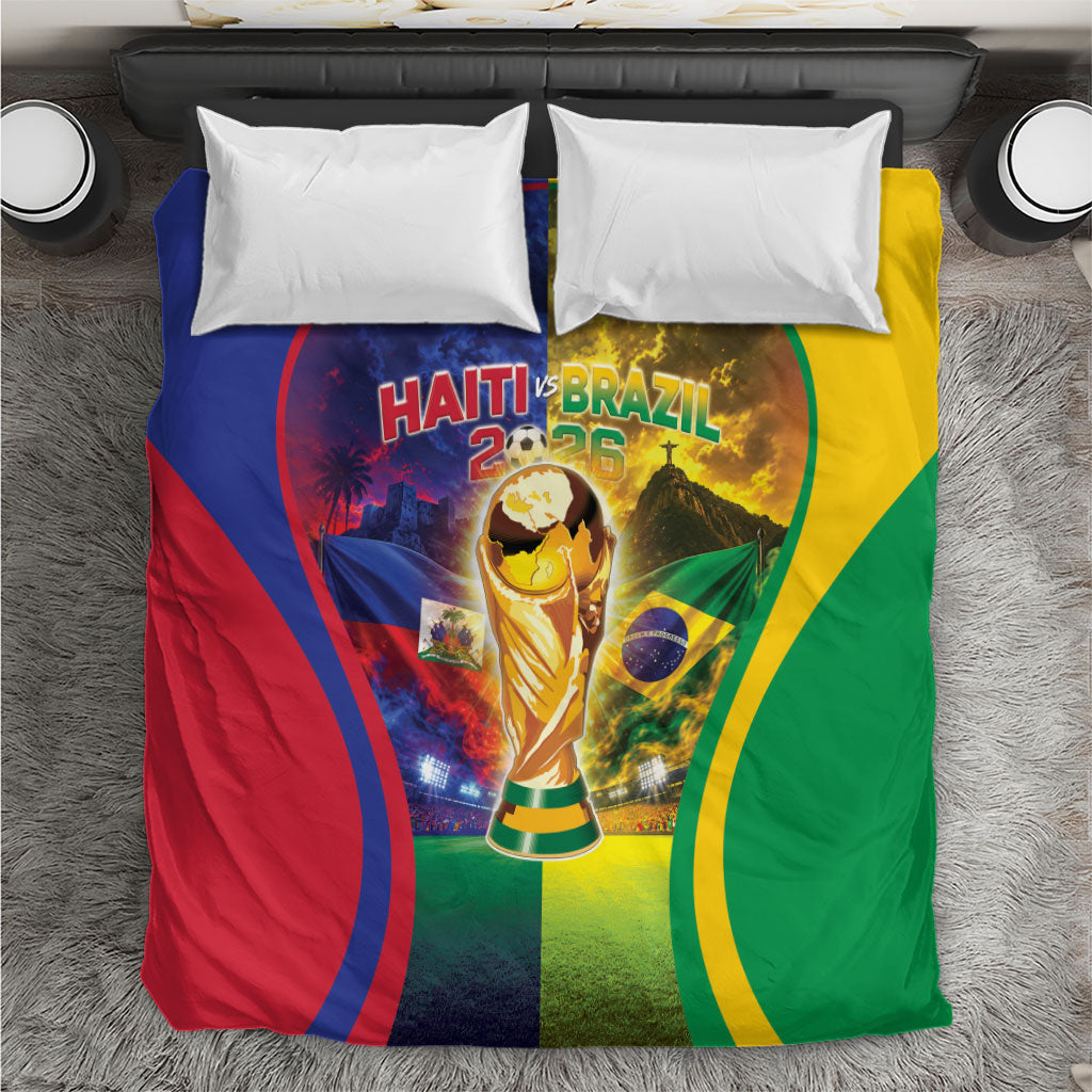 Brazil Haiti 2026 World Football Bedding Set Go For Glory