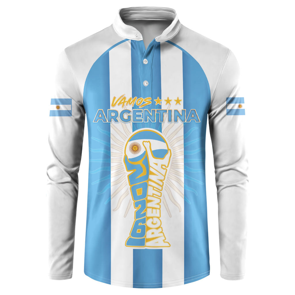 Custom World Football 2026 Argentina Button Sweatshirt Vamos La Albiceleste