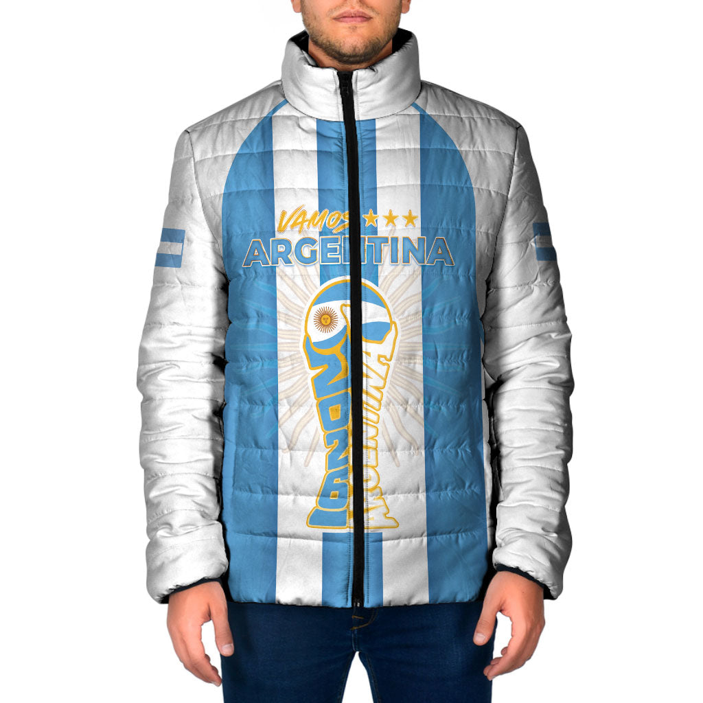Custom World Football 2026 Argentina Padded Jacket Vamos La Albiceleste