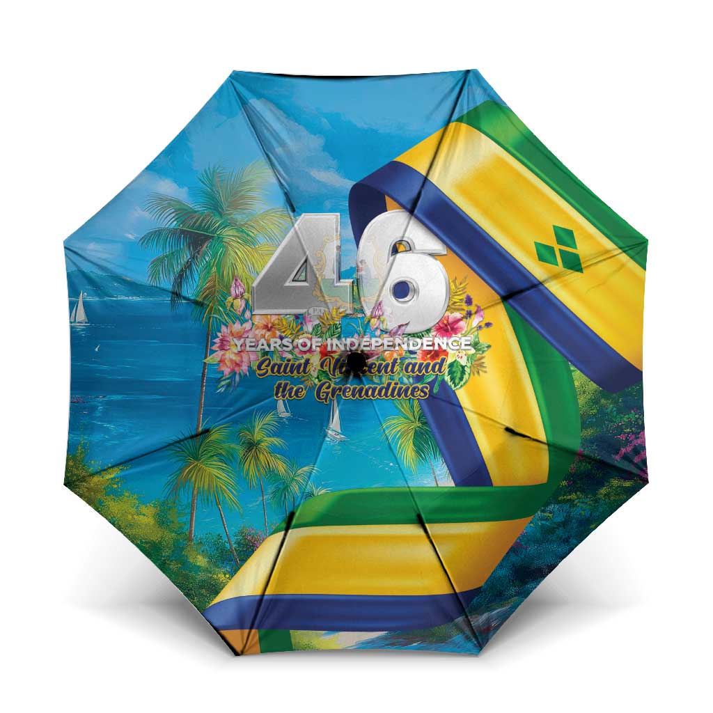 Saint Vincent And The Grenadines Umbrella 46 Years Of Independence - Wonder Print Shop